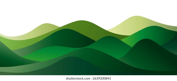 Mountain landscape background. creative minimalist modern art print. mountains, hills and forrest. use for print art, poster, cover, banner