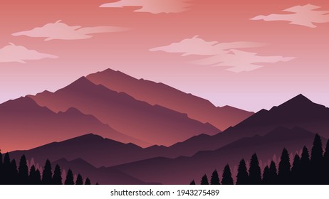 Arte de fondo de paisaje de montaña 