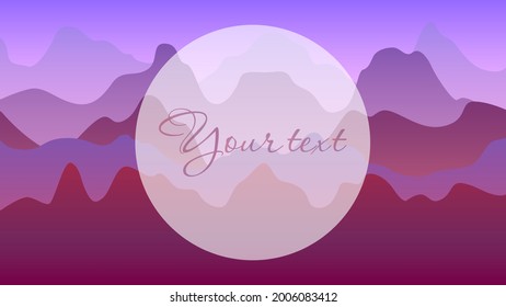 Mountain landscape. Banner for your text. 