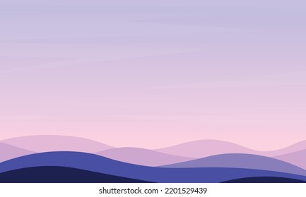 Mountain landscape blue violet vector