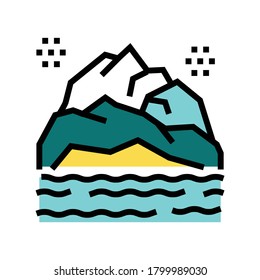 mountain landscape color icon vector. mountain landscape sign. isolated symbol illustration
