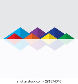 mountain landscape with colorful
