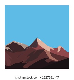 Mountain landscape. The concept of active recreation. Vector illustration.