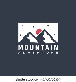 mountain landscape concept logo design