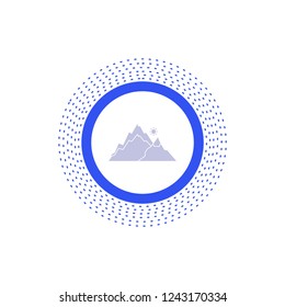 mountain, landscape, hill, nature, tree Glyph Icon. Vector isolated illustration