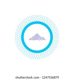 mountain, landscape, hill, nature, tree Glyph Icon. Vector isolated illustration