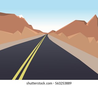 Mountain Landscape horizontal background. Vector illustration eps 10