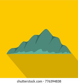 Mountain landscape icon. Flat illustration of mountain landscape vector icon for web