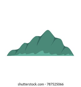 Mountain landscape icon. Flat illustration of mountain landscape vector icon isolated on white background