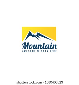 Mountain landscape icon Logo Business Template Vector