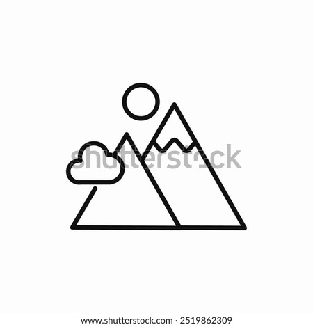 mountain landscape icon sign vector