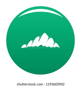 Mountain landscape icon. Simple illustration of mountain landscape vector icon for any design green