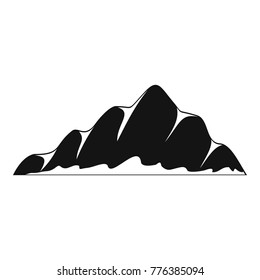 Mountain landscape icon. Simple illustration of mountain landscape vector icon for web