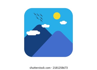 Mountain Landscape Icon. simple and modern icon