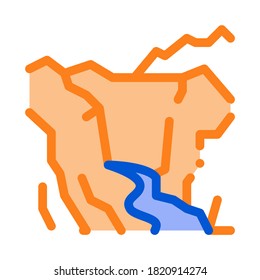 mountain landscape icon vector. mountain landscape sign. color symbol illustration