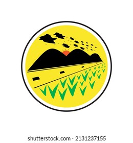 mountain or landscape icons with transparent background