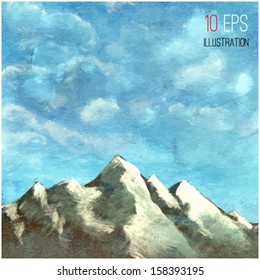 Mountain landscape. Illustration