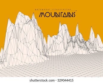 Mountain landscape illustration