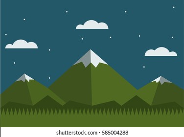 mountain landscape illustration background vector