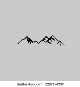 Berglandschaftsgrafik-Design, einfache Linie Berg