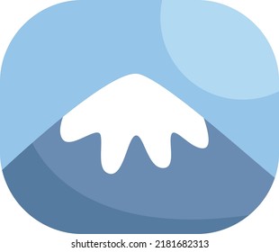 Mountain landscape, illustration, vector on a white background.