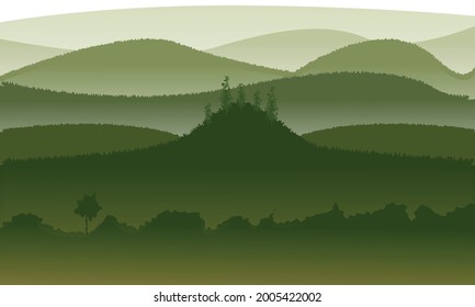 Mountain Landscape illustration vector template