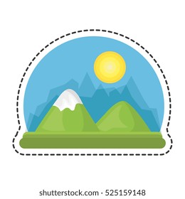 mountain landscape isolated icon
