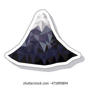 mountain landscape isometric icon vector illustration design