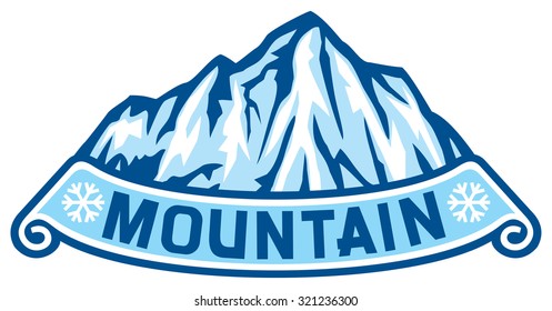 mountain landscape label