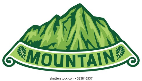 mountain landscape label 