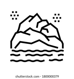 mountain landscape line icon vector. mountain landscape sign. isolated contour symbol black illustration