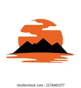 mountain and landscape logo, for business holiday