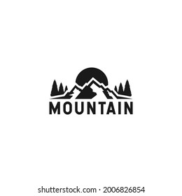 Mountain landscape logo design concept