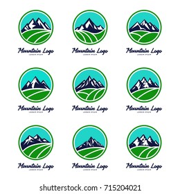 Mountain Landscape Logo Design Set