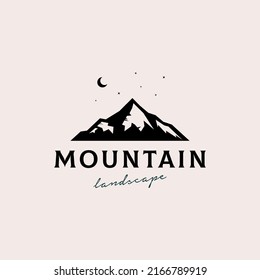 Mountain landscape logo design vector illustration