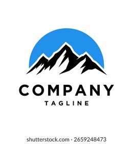 Vetor de design de logotipo de paisagem de montanha