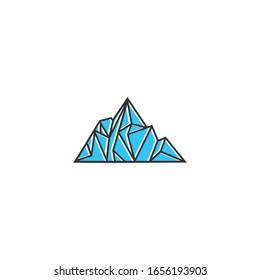 mountain landscape logo vector design