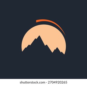 paisaje de montaña Logo Ilustración vectorial
