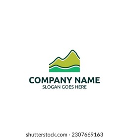 Mountain landscape logo vector template