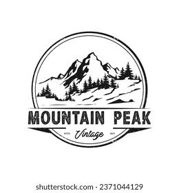 Mountain landscape logo vector template