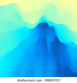 Mountain Landscape. Mountainous Terrain. Mountain Design. Vector Silhouettes Of Mountains Backgrounds. Sunset. 