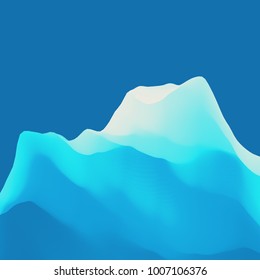 Paisaje de montaña. Terreno montañoso. Ilustración vectorial. Antecedentes abstractos.