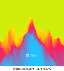 Mountain landscape. Mountainous terrain. Vector illustration. Abstract background.