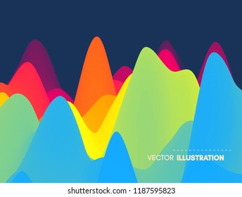 Mountain landscape. Mountainous terrain. Vector illustration. Abstract background.