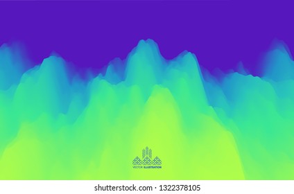 Mountain landscape. Mountainous terrain. Vector illustration. Abstract background.