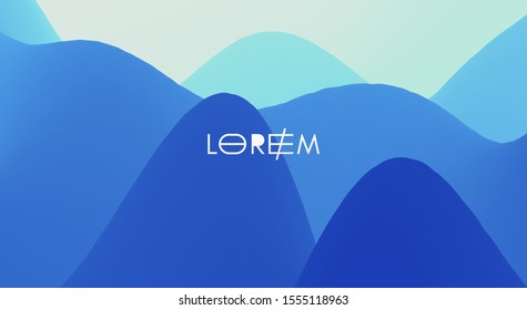 Mountain Landscape. Mountainous Terrain. Vector Illustration. Abstract Background.