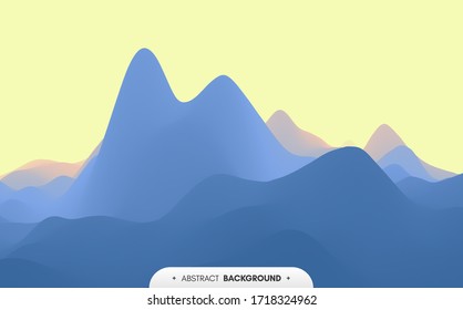 Paisaje de montaña. Terreno montañoso. Ilustración vectorial. Antecedentes abstractos.