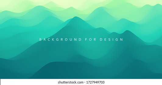 Mountain landscape  Mountainous terrain  Vector illustration  Abstract background 