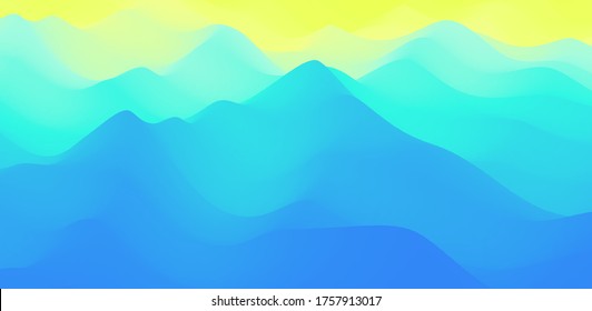 Paisaje montañoso. Terreno montañoso. Ilustración vectorial. Antecedentes abstractos.