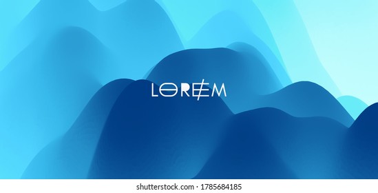 Mountain Landscape. Mountainous Terrain. Vector Illustration. Abstract Background.